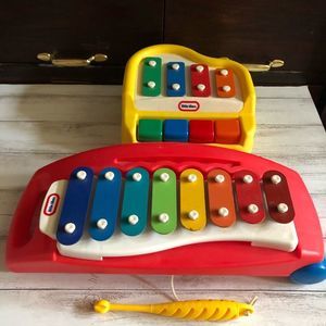 Little Tikes Yellow Tap/Play Piano & Red Xylophone